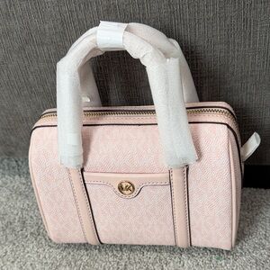 Michael Kors Light Pink Satchel with Gold Accents